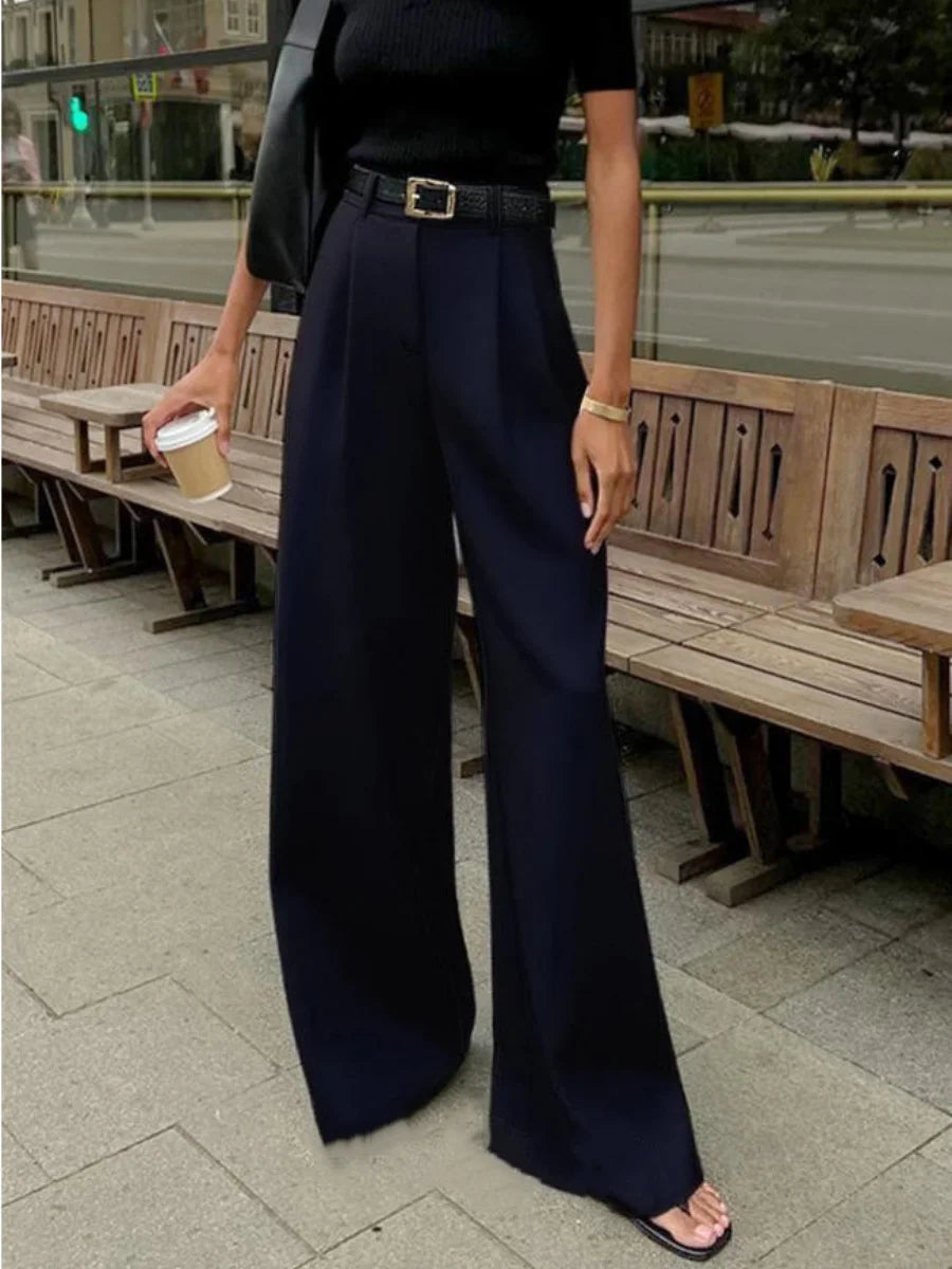 Women's Pants Formal Office Wear Women White Loose High Waist Baggy Suit Wide Leg Trousers 2026 Autumn Casual Fashion Clothes