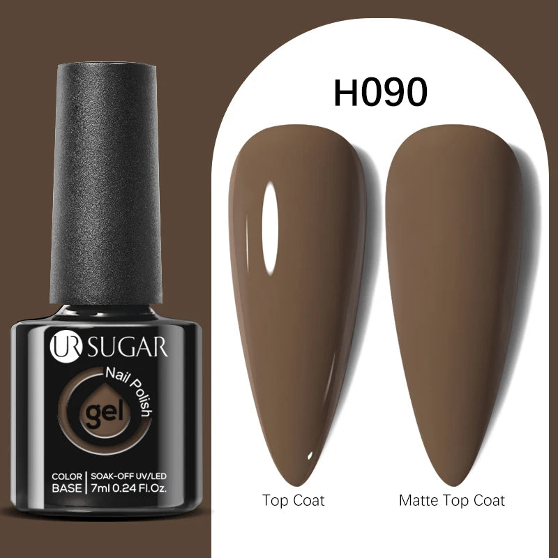 UR SUGAR 7ml Black Red Wine Glitter Gel Nail Polish Shinning Sequin Semi-permanent Varnish UV LED Gel Nail Art Manicure