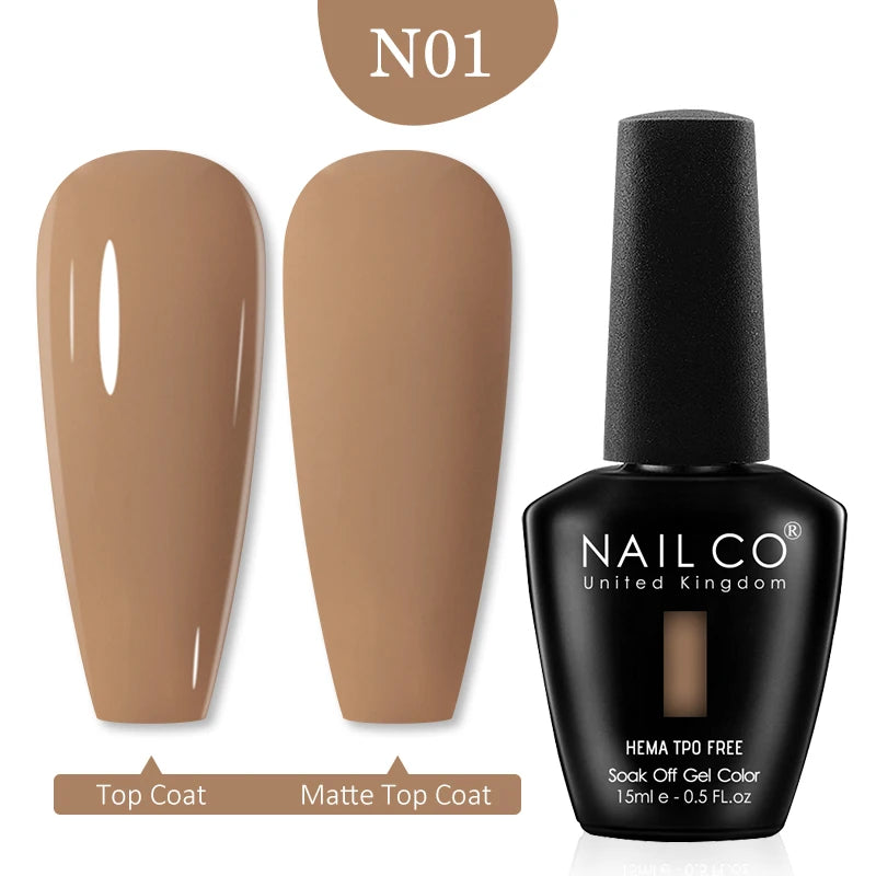 NAILCO Red Colors Series 15ML Nail Gel Polish Nail Supplies Semi Permanent For Nail Art Manicure Soak Off LED UV Hybrid Varnish