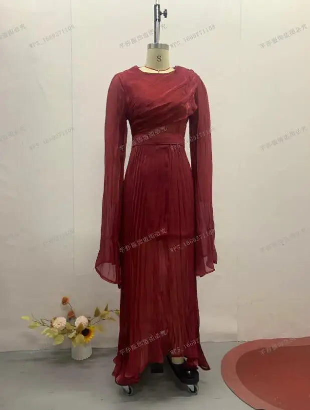 Jalabiya Eid Muslim Abaya for Women Party Pleated Dress Ramadan Abayas Kaftan Arab Morocco Dubai Islam Vestidos Long Robe