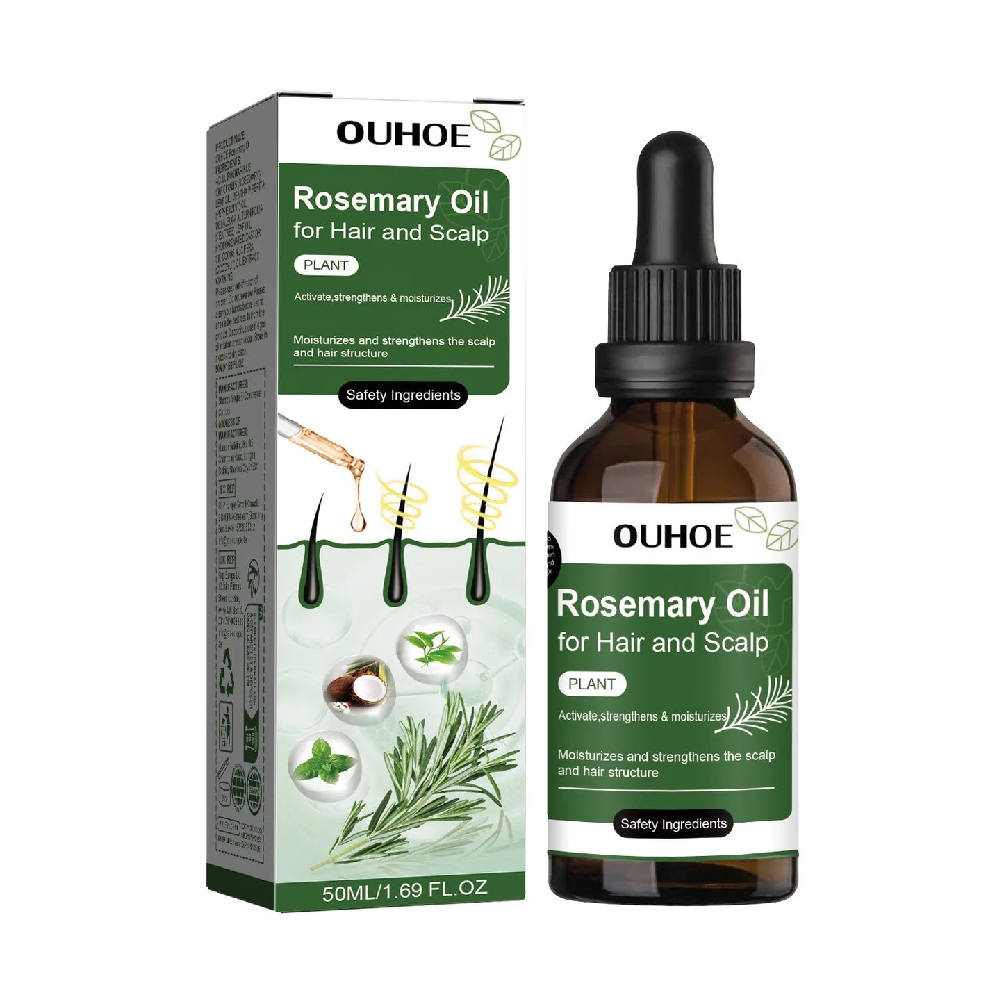 Organic Rosemary Hair Growth Oil & Deep Scalp Nourishing Treatment