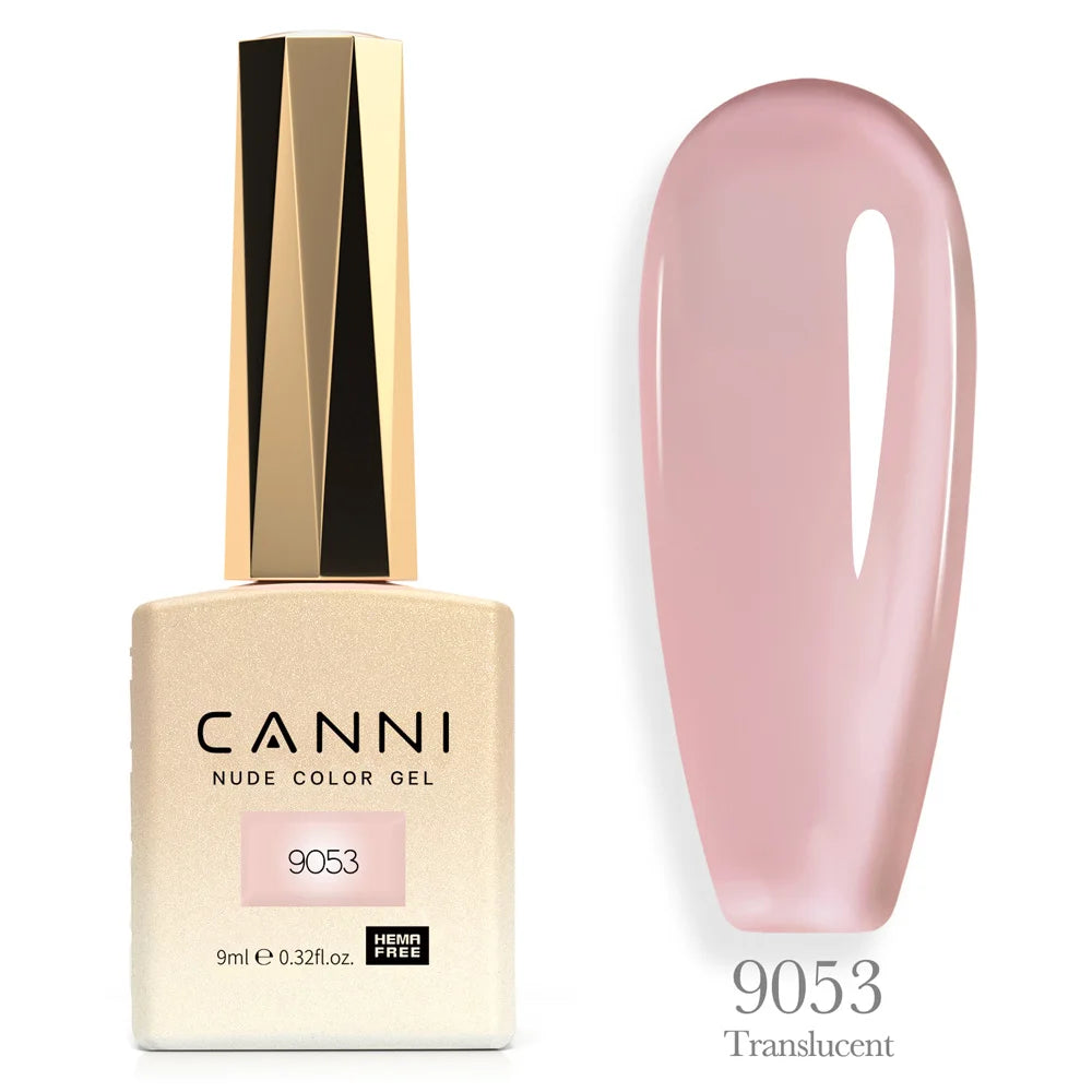 Canni Nail Gel Polish Jelly Nude Color HEMA FREE 9ml Transparent Semi Permanent Natural Nude Collection French Nail Gel Lacquer