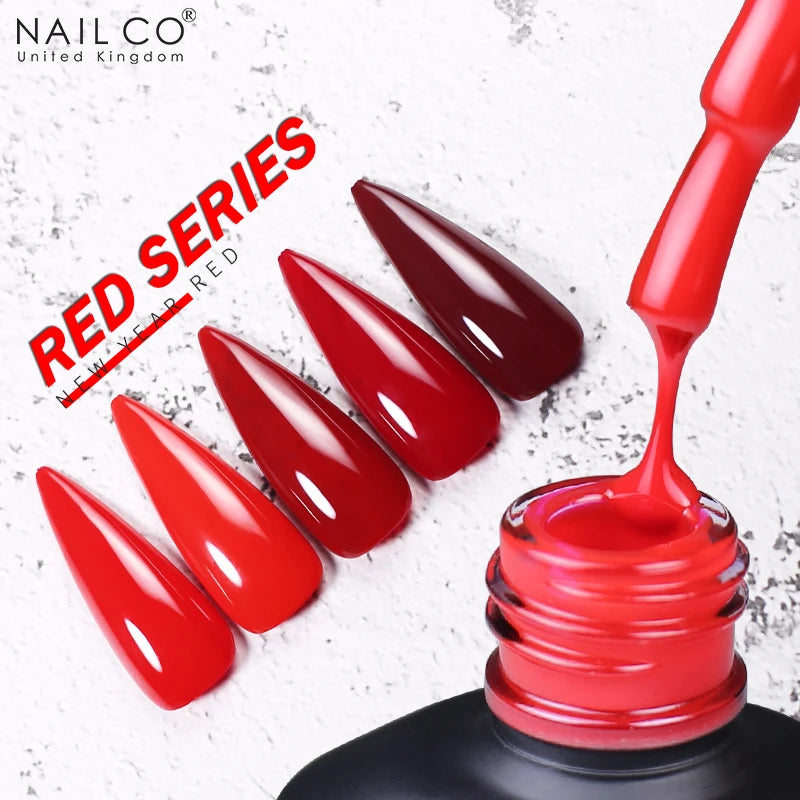 NAILCO Red Colors Series 15ML Nail Gel Polish Nail Supplies Semi Permanent For Nail Art Manicure Soak Off LED UV Hybrid Varnish