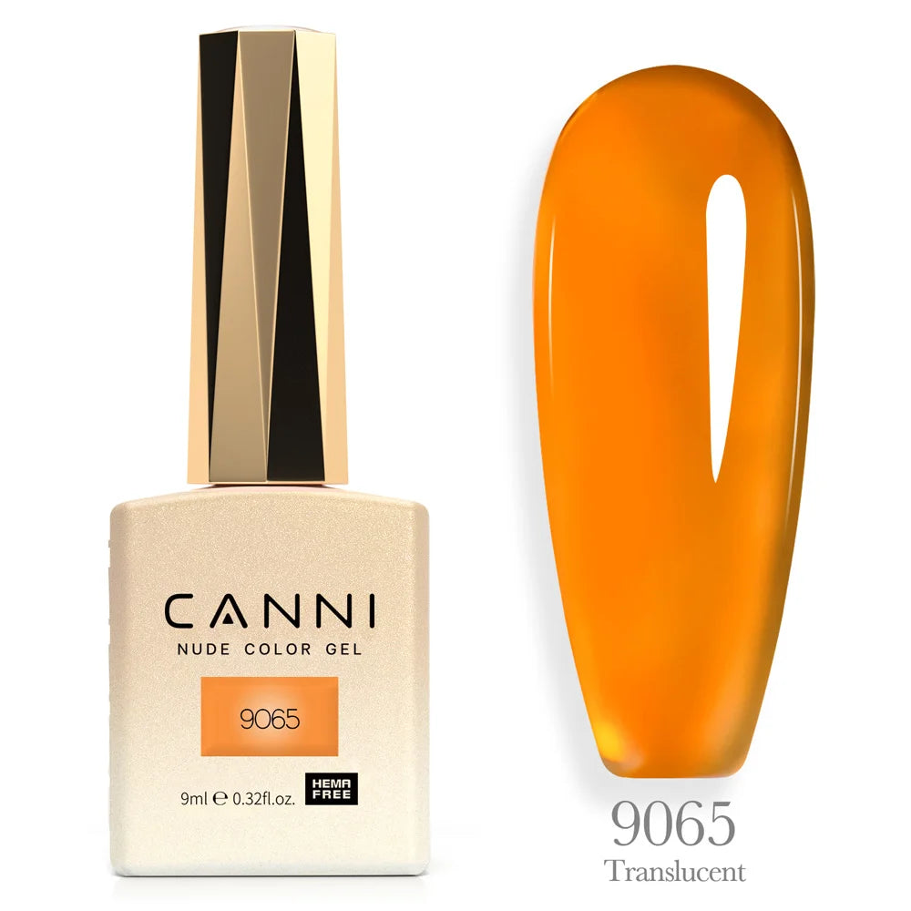 Canni Nail Gel Polish Jelly Nude Color HEMA FREE 9ml Transparent Semi Permanent Natural Nude Collection French Nail Gel Lacquer