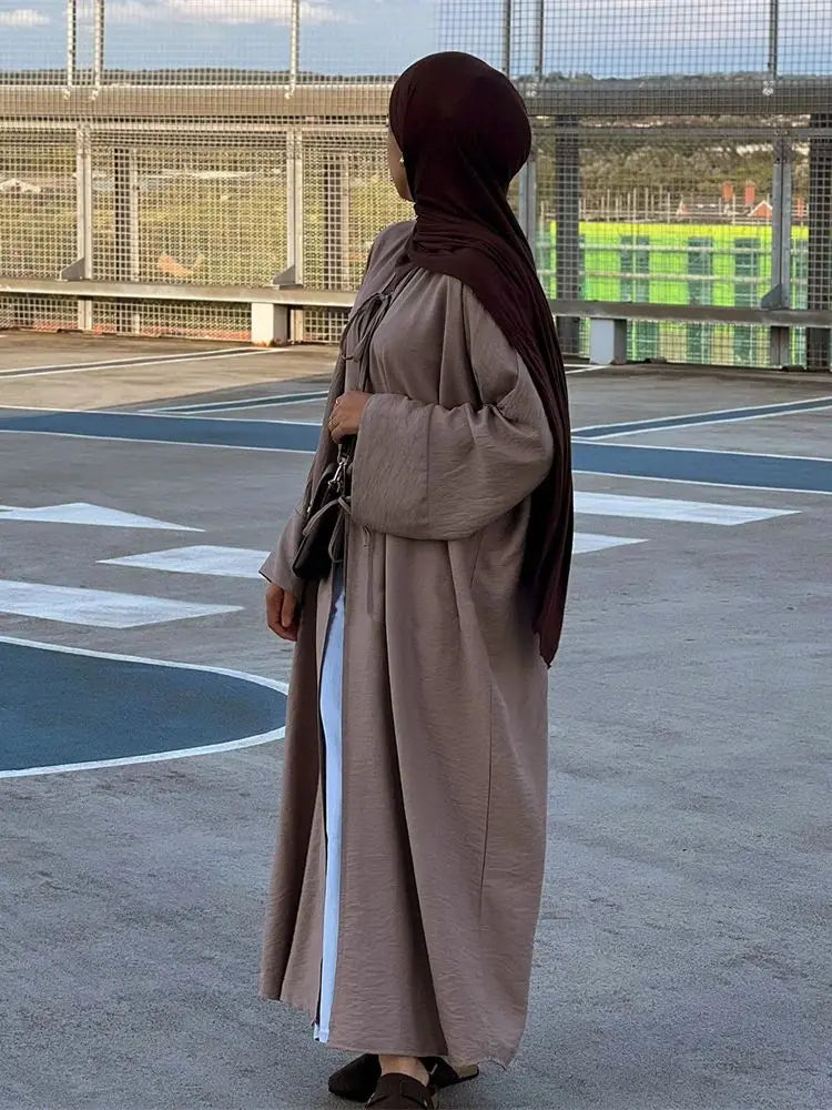 Eid Plain Kimono Abaya Dubai Turkey Islam Muslim Modest Dress Caftan Prayer Clothes Abayas For Women Kaftan Robe Femme Musulmane