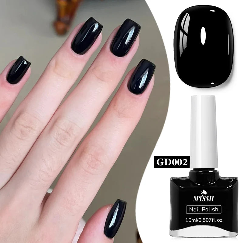 Mtssii 2-Piece Black & White Peel-Off Water-Based Nail Polish Se