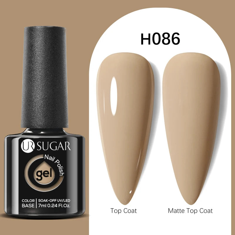 UR SUGAR 7ml Black Red Wine Glitter Gel Nail Polish Shinning Sequin Semi-permanent Varnish UV LED Gel Nail Art Manicure