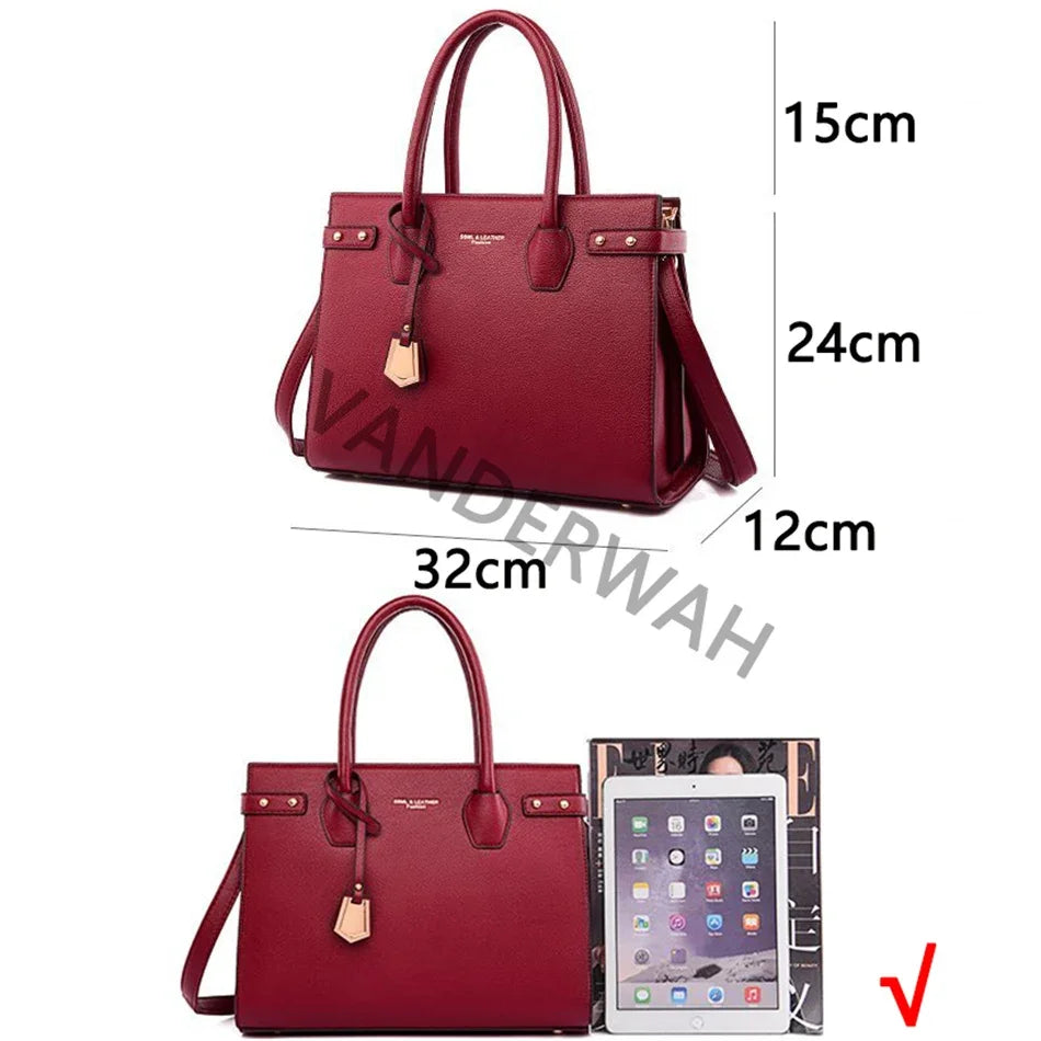 Genuine Handbags for Women 2025 New Luxury Ladies Hand Bags Female Leather Shoulder Top-Handle Crossbody Bags Casual Tote Sac