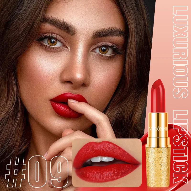Matte Lipstick Long Lasting Waterproof Lip Stick Smudge-free Classic Highly Pigmented Velvet Finish Lip Tint Makeup