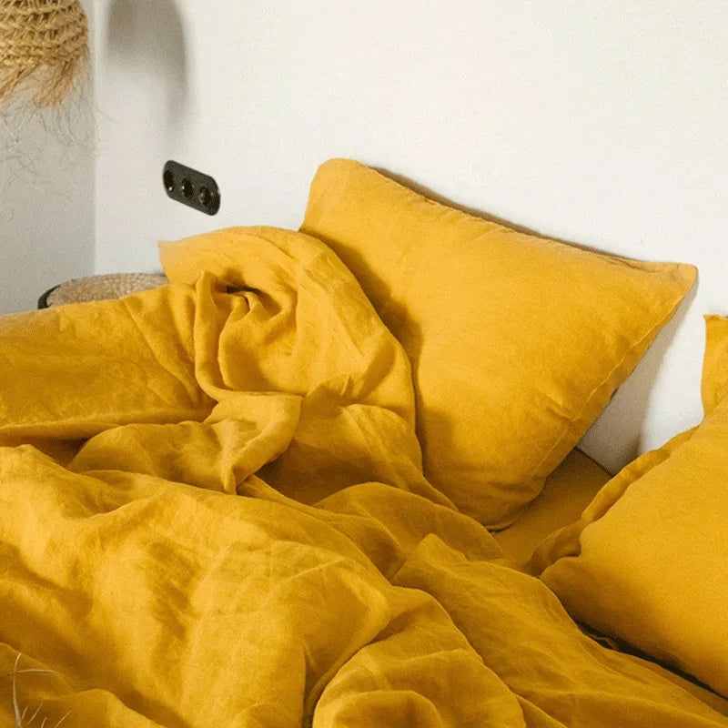 100% Linen Pillowcases, No Insert, Washed Flax Pillow Cases with Envelope Closure, Luxurious Breathable Comfy Pillow Shams