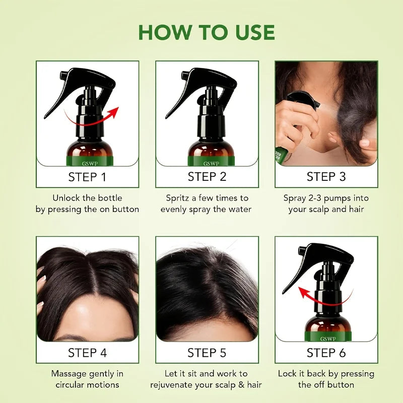 GSWP Upgraded Rosemary Rice Water Hair Care Spray. Smooths, Tames Frizz and Strengthens Hair. 100ml/200ml