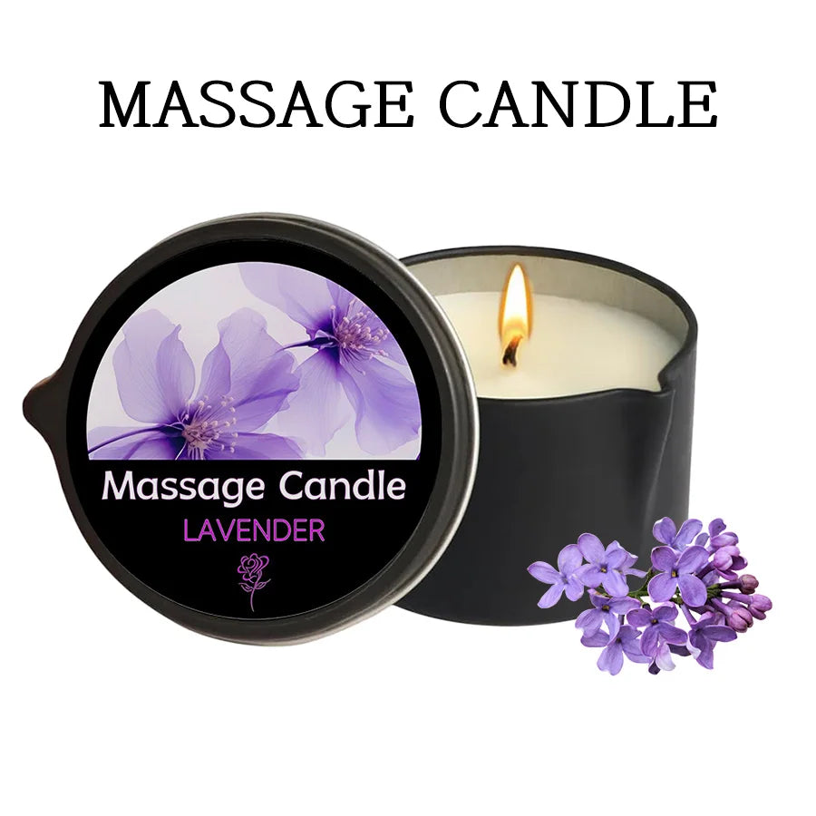 Amber Vanilla Soy Wax Aromatherapy & Massage Candle