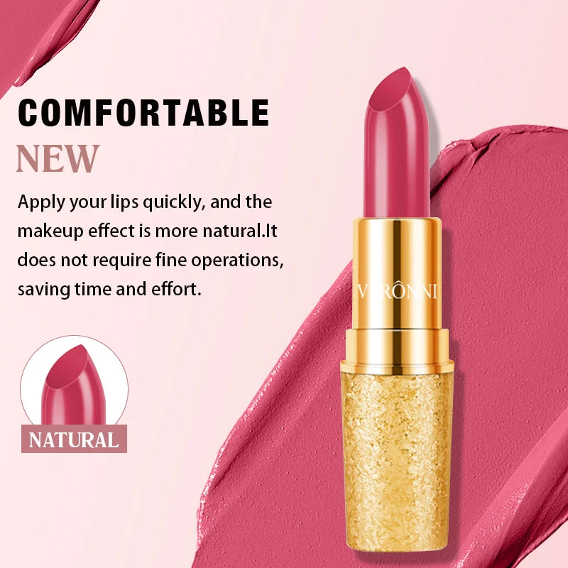 Matte Lipstick Long Lasting Waterproof Lip Stick Smudge-free Classic Highly Pigmented Velvet Finish Lip Tint Makeup