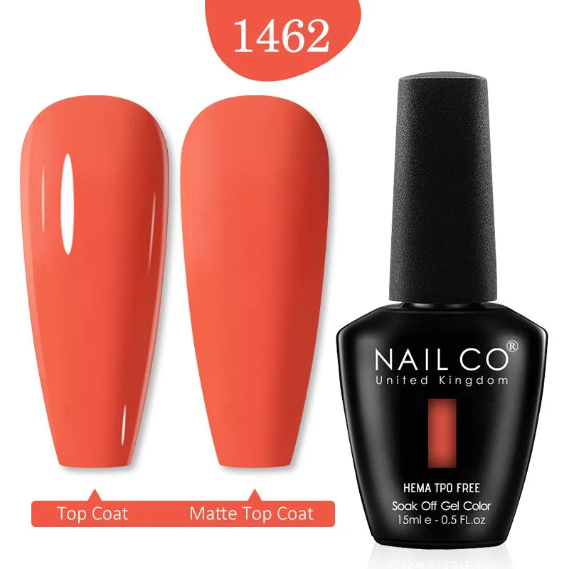NAILCO Red Colors Series 15ML Nail Gel Polish Nail Supplies Semi Permanent For Nail Art Manicure Soak Off LED UV Hybrid Varnish
