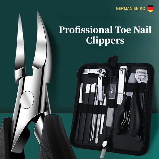 Profissional Toe Nail Clippers, cortador, ferramenta unha encravada, unhas grossas, pele morta,super afiada