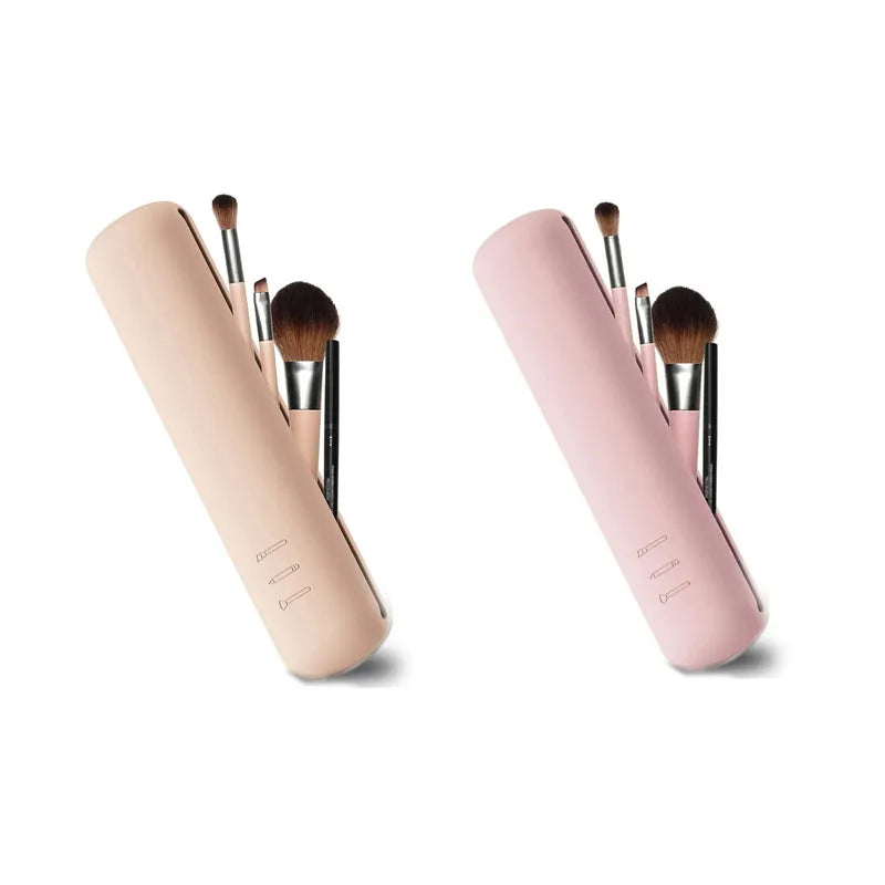 Silicone Brow Pencil Case Makeup Brush Eyeshadow Brush Storage Set Dust-Proof Simple Portable Travel Bag Specific
