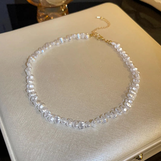 Imitaition Pearl Necklace for Women Simple Fashion Collarbone Chain White Choker Necklaces Designer Wedding Jewelry Wholesale