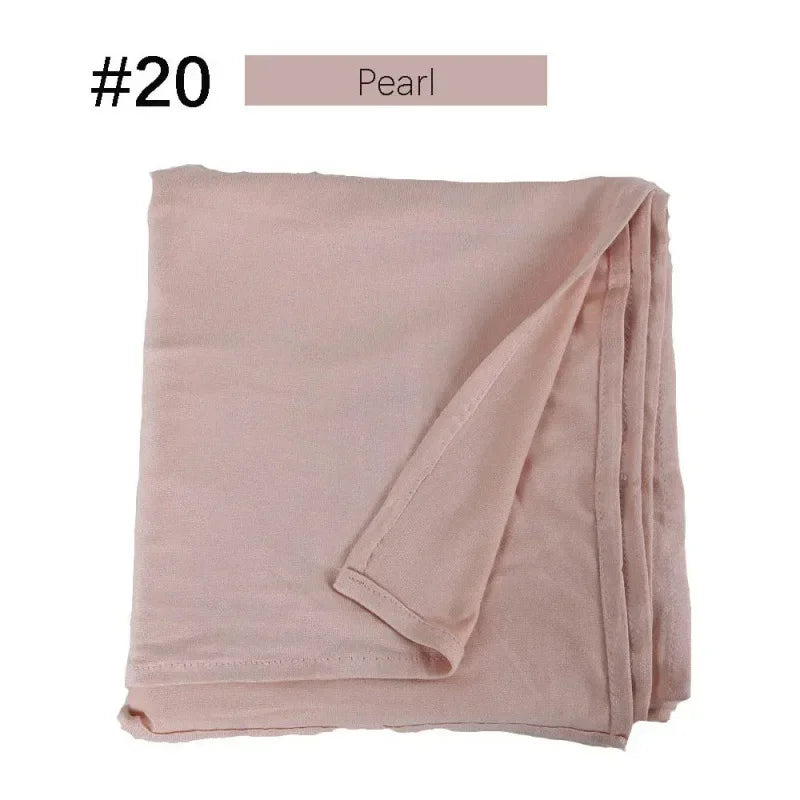 58 Color Muslim Woman Model Hijabs Sweat Long Scarf Malay Mercerized Cotton Turban Warm Shawl Women Turban for Ladies 170*60cm