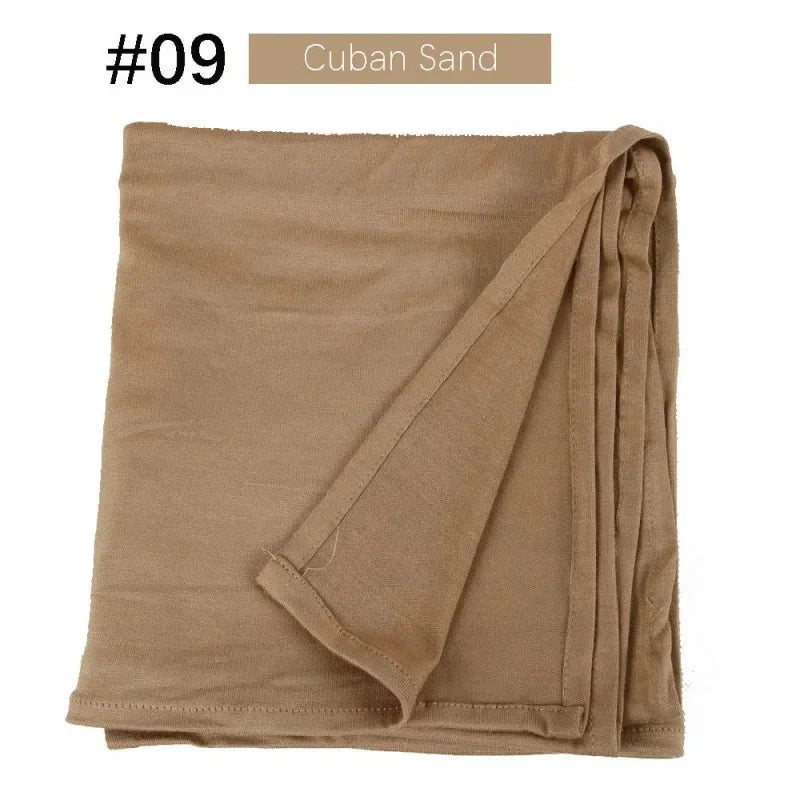 58 Color Muslim Woman Model Hijabs Sweat Long Scarf Malay Mercerized Cotton Turban Warm Shawl Women Turban for Ladies 170*60cm