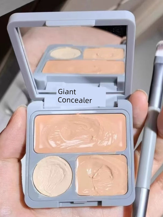 Three-Color Concealer Female Cover Fleck Strong Giant Concealer Acne Marks Dark Circles Repair Lasting Not Stuck Pink Smear-Proof Makeup