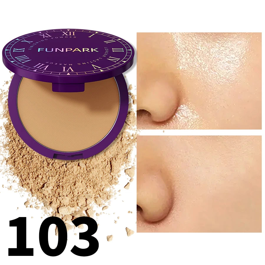 5 Color Matte Full Coverage Pressed Powder Foundation Oil Control Flawless Weightless Finishing Powder Makeup for Woman Gifts