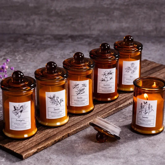 Vintage Glass Jar Soy Wax Scented Aromatherapy Candle