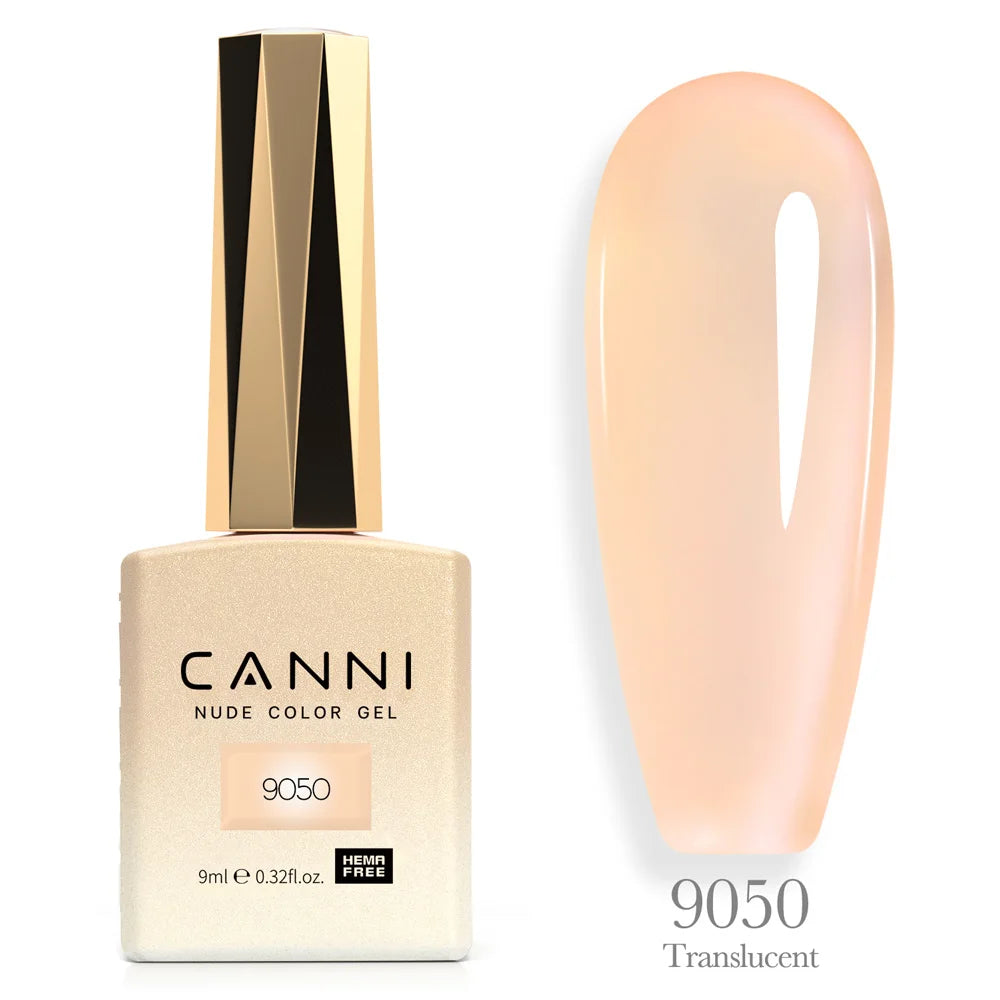 Canni Nail Gel Polish Jelly Nude Color HEMA FREE 9ml Transparent Semi Permanent Natural Nude Collection French Nail Gel Lacquer