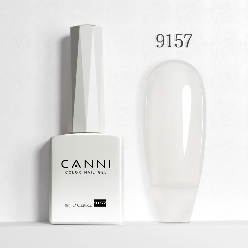 Canni Nail Gel Polish Jelly Nude Color HEMA FREE 9ml Transparent Semi Permanent Natural Nude Collection French Nail Gel Lacquer