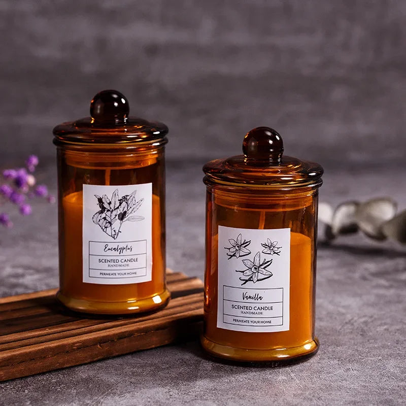 Vintage Glass Jar Soy Wax Scented Aromatherapy Candle