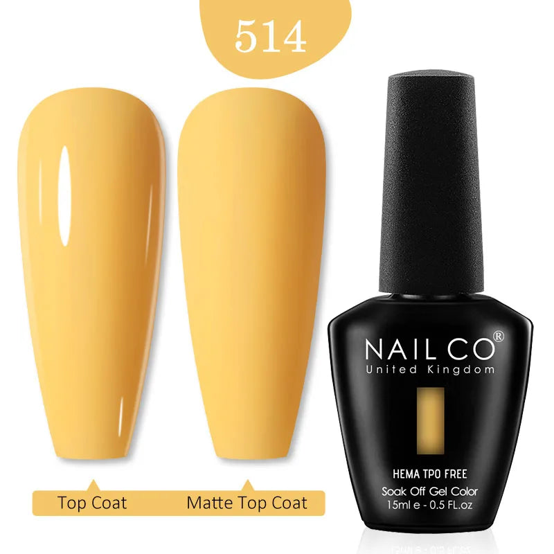 NAILCO Red Colors Series 15ML Nail Gel Polish Nail Supplies Semi Permanent For Nail Art Manicure Soak Off LED UV Hybrid Varnish