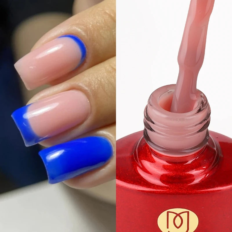 MSHARE Milk Milky White Base Gel Polish Camouflage Color Rubber Base Nail base coat 10ml