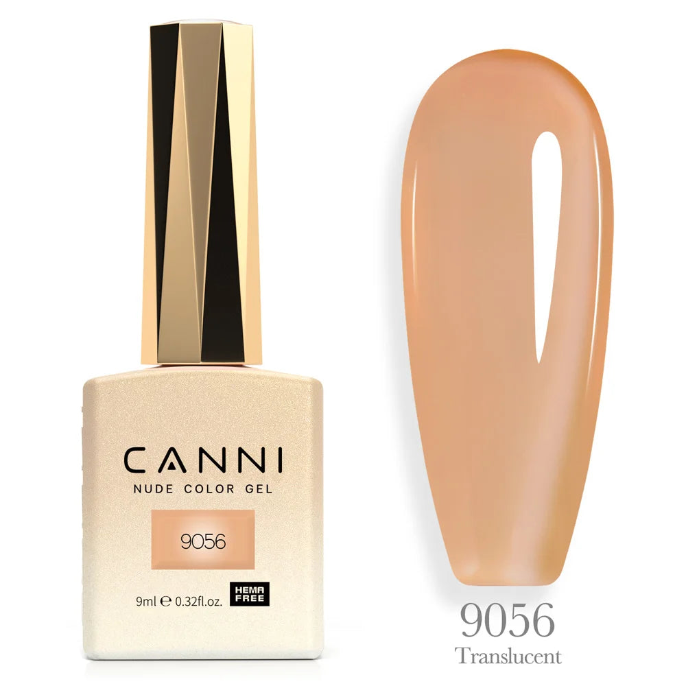 Canni Nail Gel Polish Jelly Nude Color HEMA FREE 9ml Transparent Semi Permanent Natural Nude Collection French Nail Gel Lacquer