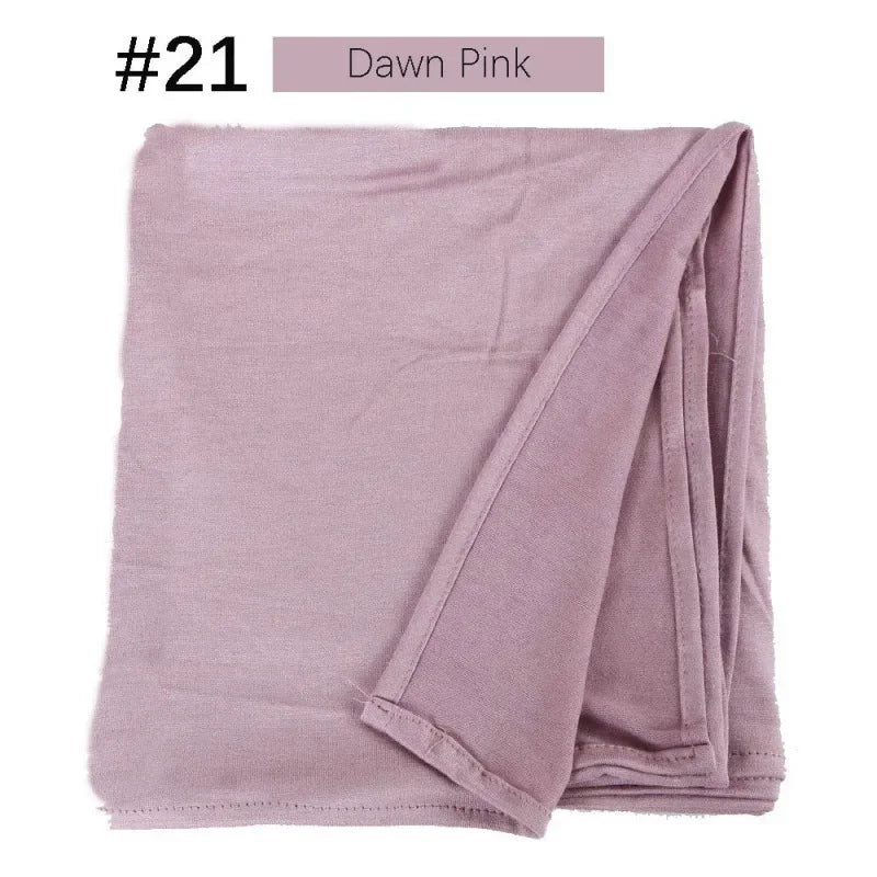 58 Color Muslim Woman Model Hijabs Sweat Long Scarf Malay Mercerized Cotton Turban Warm Shawl Women Turban for Ladies 170*60cm