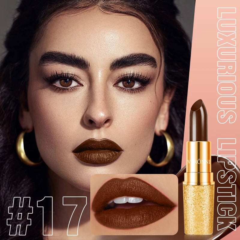 Matte Lipstick Long Lasting Waterproof Lip Stick Smudge-free Classic Highly Pigmented Velvet Finish Lip Tint Makeup