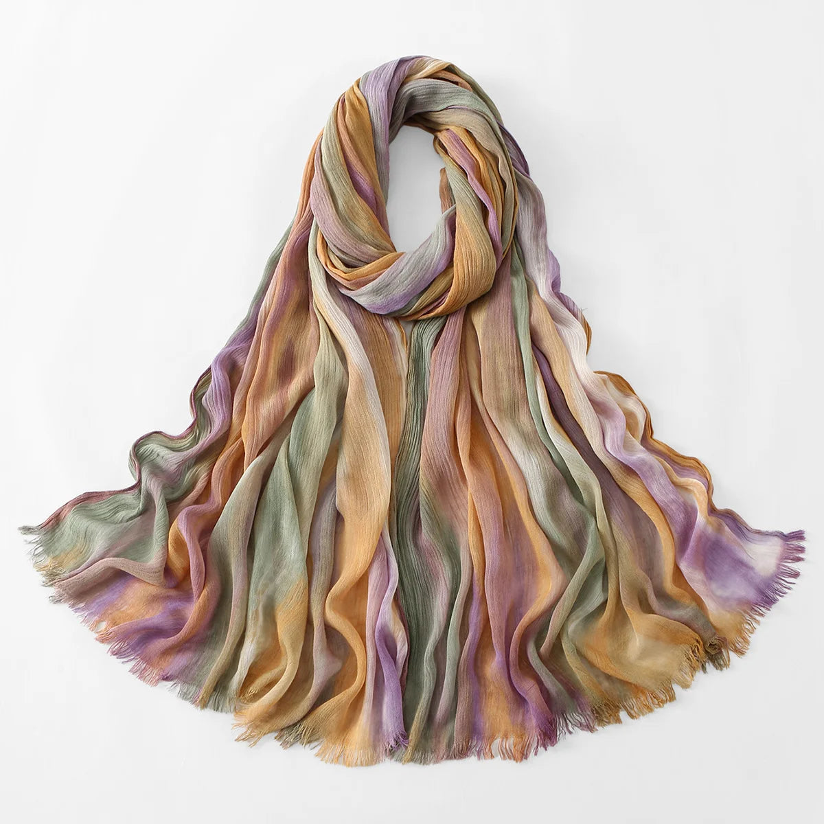 Ombre Tie-Dye Modal Rayon Muslim Hijab Scarf