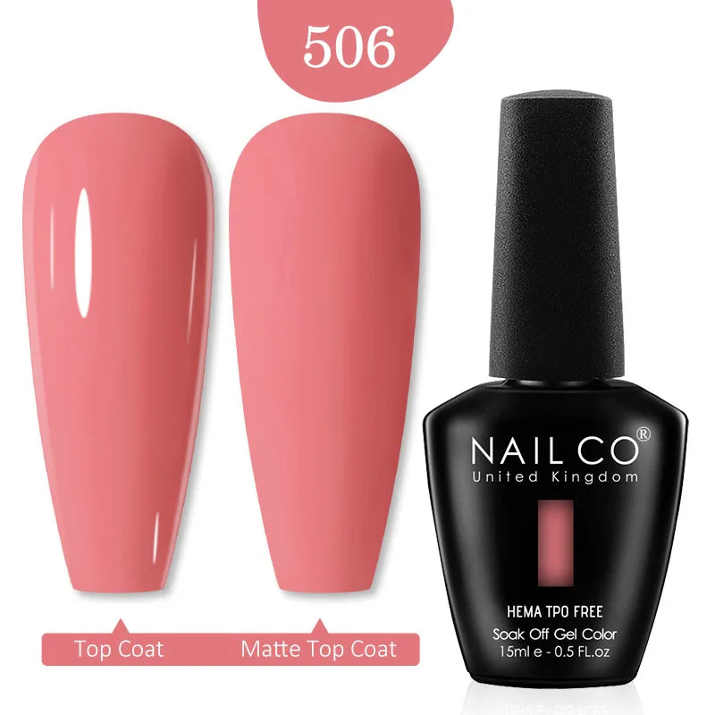 NAILCO Red Colors Series 15ML Nail Gel Polish Nail Supplies Semi Permanent For Nail Art Manicure Soak Off LED UV Hybrid Varnish