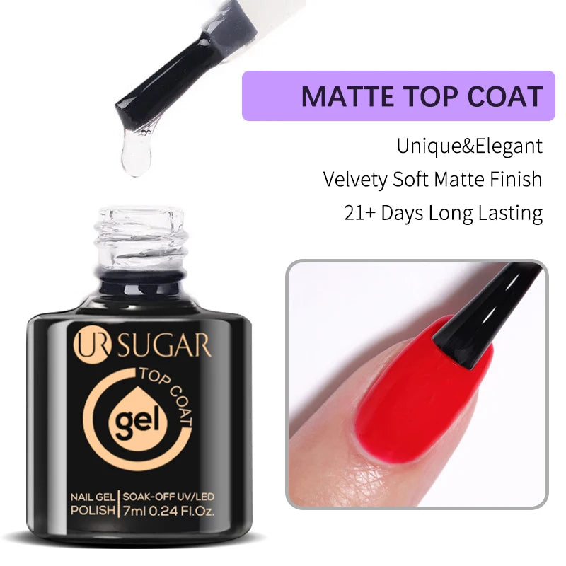 UR SUGAR 7ml Black Red Wine Glitter Gel Nail Polish Shinning Sequin Semi-permanent Varnish UV LED Gel Nail Art Manicure