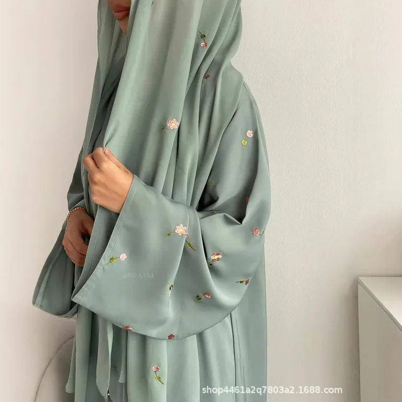 Eid Women Dress Abaya Hijab Muslim Jalabiya Ramadan Embroidery Vestidos Islam Party Dresses Long Robe Morocco Dubai Kaftan