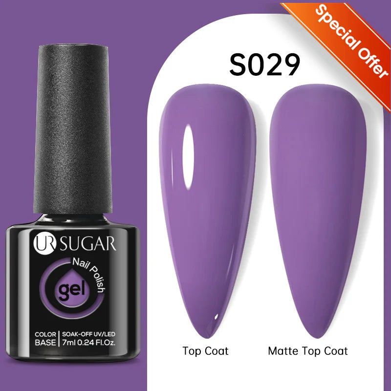UR SUGAR 7ml Black Red Wine Glitter Gel Nail Polish Shinning Sequin Semi-permanent Varnish UV LED Gel Nail Art Manicure