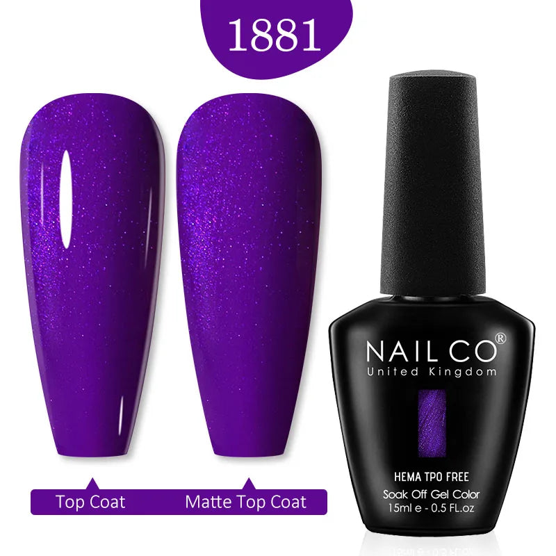 NAILCO Red Colors Series 15ML Nail Gel Polish Nail Supplies Semi Permanent For Nail Art Manicure Soak Off LED UV Hybrid Varnish