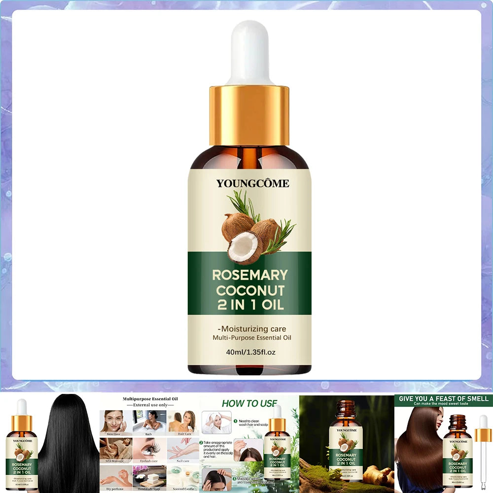 Organic Rosemary & Coconut Hair Growth & Scalp Nourishment Oil
