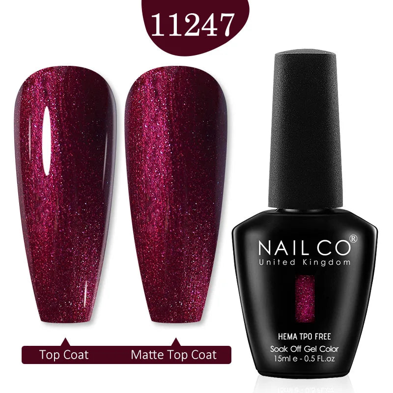 NAILCO Red Colors Series 15ML Nail Gel Polish Nail Supplies Semi Permanent For Nail Art Manicure Soak Off LED UV Hybrid Varnish