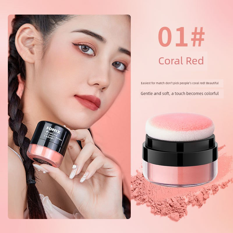 Bean Bag Cushion Blush Highlight Repair Three-in-One Makeup Palette Nature Matte Soft Fog Mushroom-Shaped Haircut Rouge Pink Blusher