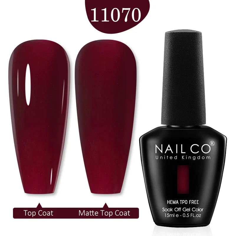 NAILCO Red Colors Series 15ML Nail Gel Polish Nail Supplies Semi Permanent For Nail Art Manicure Soak Off LED UV Hybrid Varnish