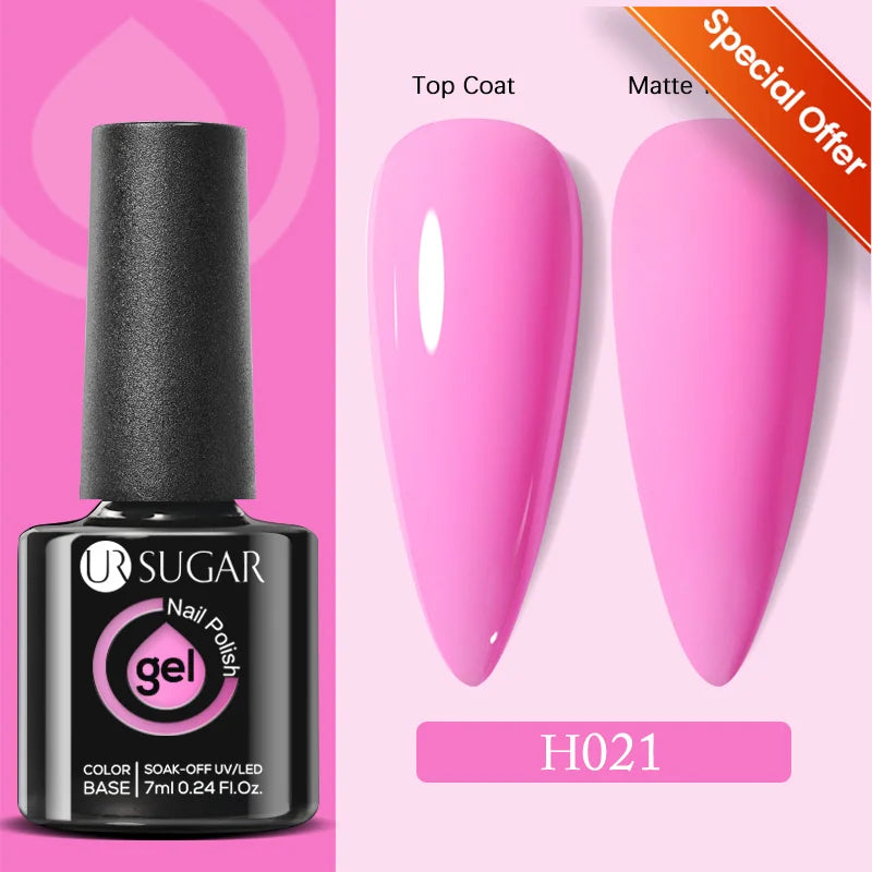 UR SUGAR 7ml Black Red Wine Glitter Gel Nail Polish Shinning Sequin Semi-permanent Varnish UV LED Gel Nail Art Manicure