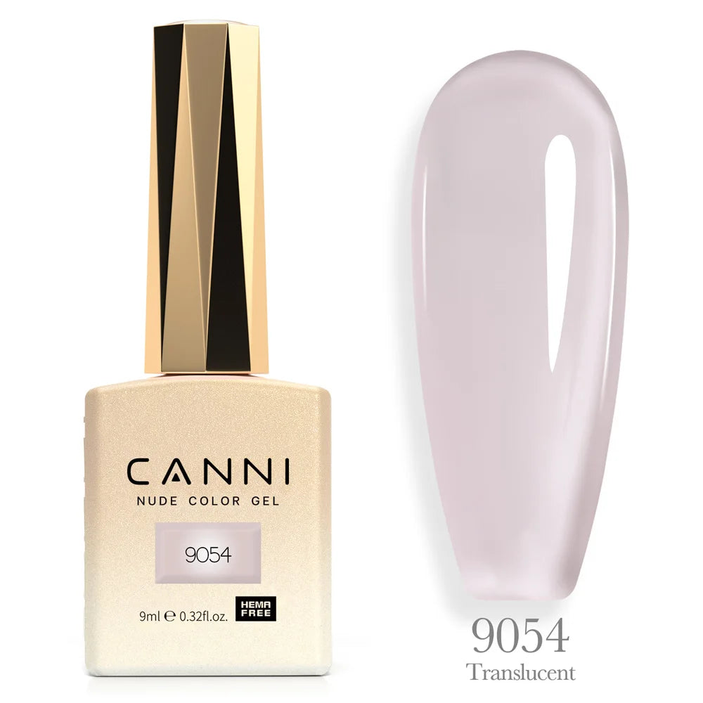 Canni Nail Gel Polish Jelly Nude Color HEMA FREE 9ml Transparent Semi Permanent Natural Nude Collection French Nail Gel Lacquer