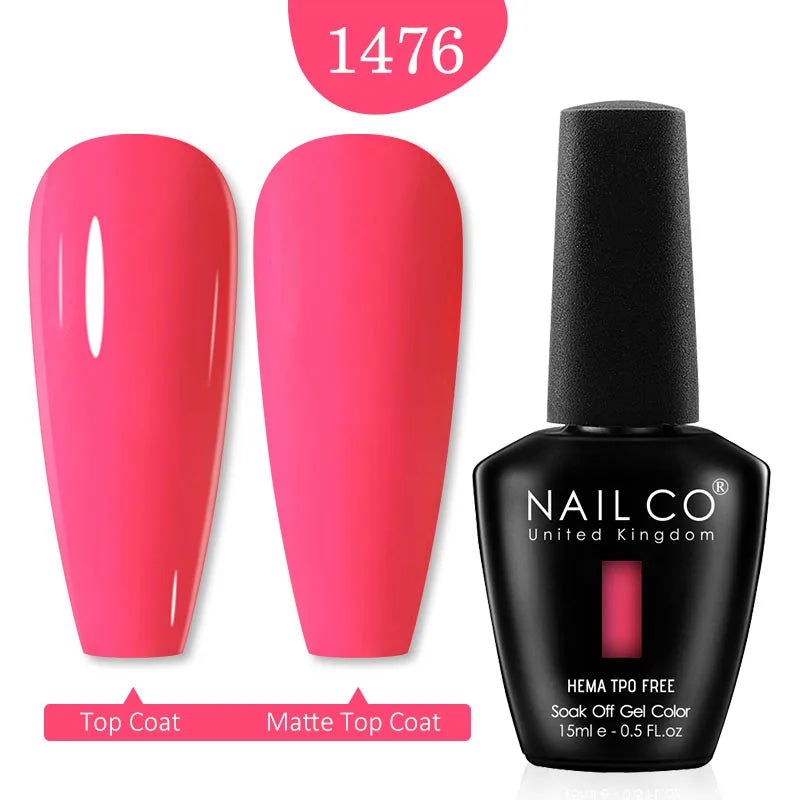 NAILCO Red Colors Series 15ML Nail Gel Polish Nail Supplies Semi Permanent For Nail Art Manicure Soak Off LED UV Hybrid Varnish