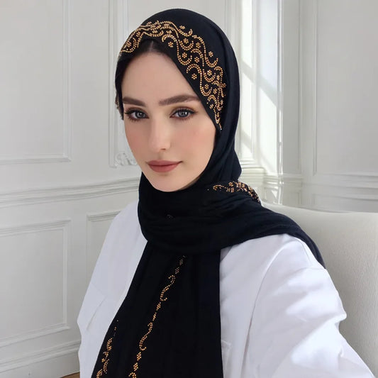 Modal Cotton Jersey Hijab Scarf For Muslim Women Shawl Stretchy Easy Plain Hijabs Scarves Headscarf African Woman Turban Ramadan