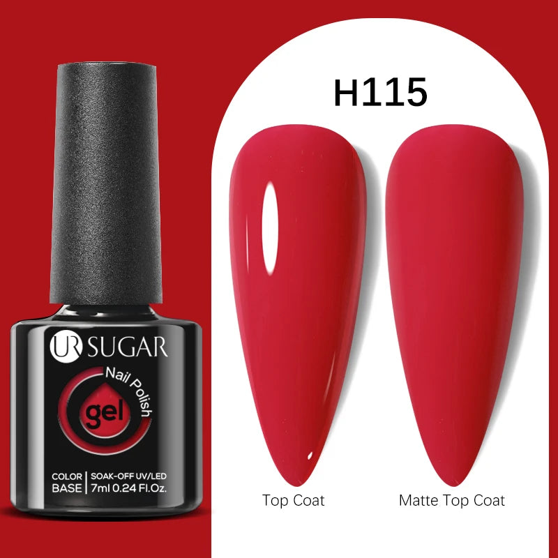 UR SUGAR 7ml Black Red Wine Glitter Gel Nail Polish Shinning Sequin Semi-permanent Varnish UV LED Gel Nail Art Manicure