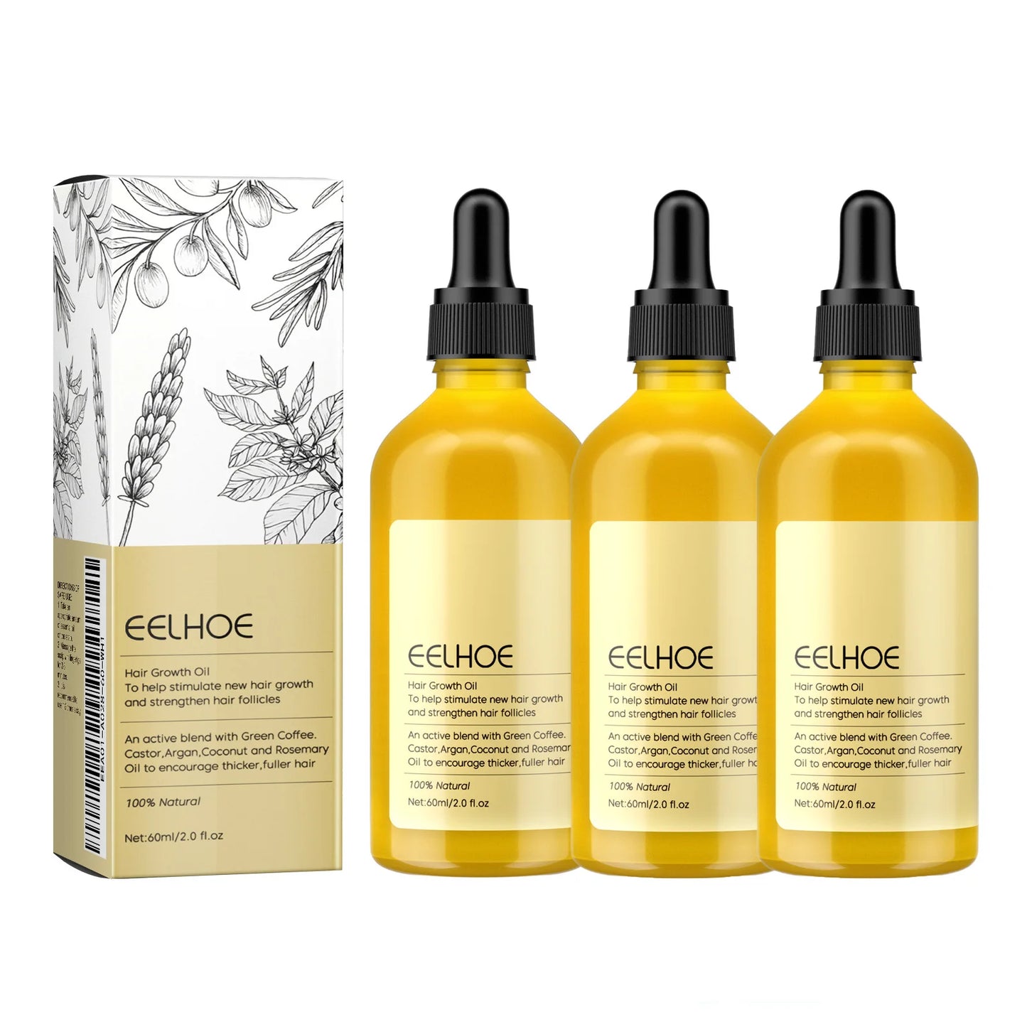 Organic Rosemary & Lavender Dense Hair Growth & Scalp Treatment Oil